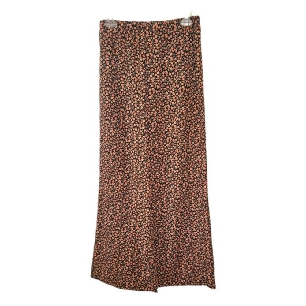 Audrey Floral Black Wide Leg Pants Size Medium - Picture 2 of 6